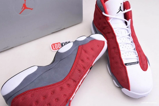 Retro Jordan Red Air Flint 414571-600 13 Grey Gym 1026